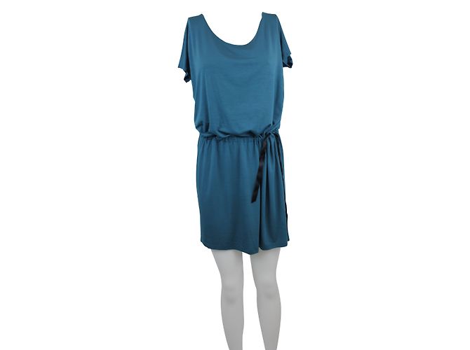 Vestido de viscosa verde Agnès b. - vista 2