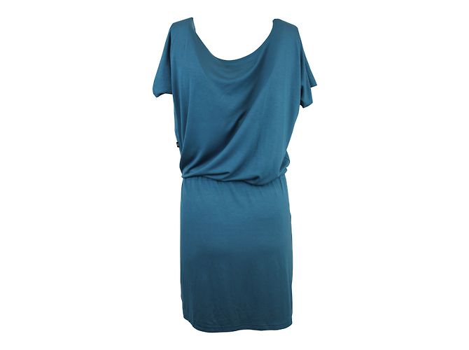 Vestido de viscosa verde Agnès b. - vista 3