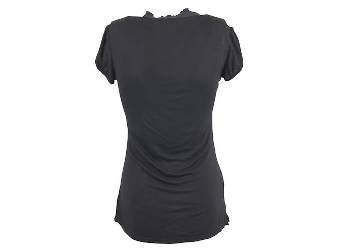 Top Bcbg Max Azria con collo a jabot nero - vista 2