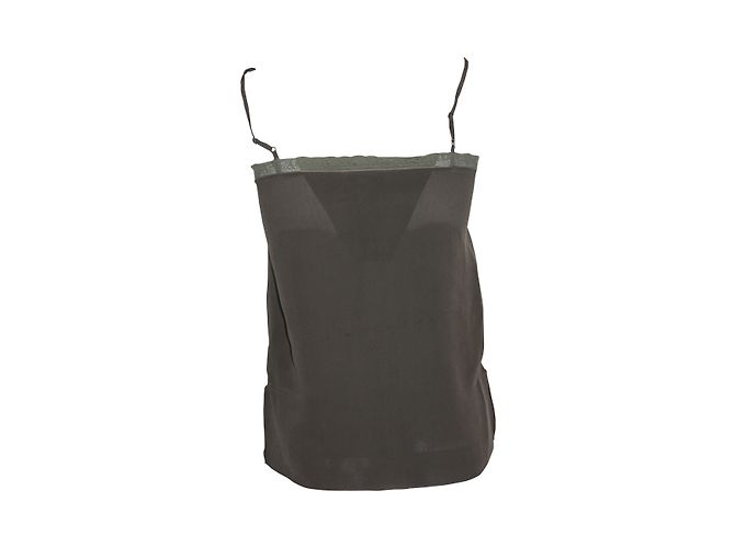 Top in seta verde con bretelle Les Petites - vista 2