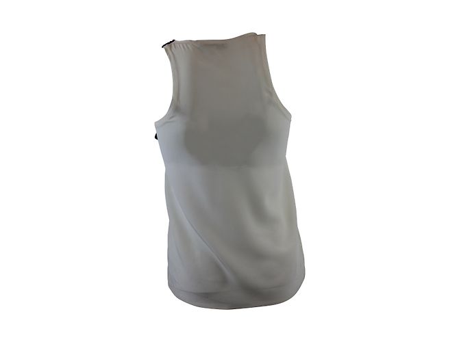 Top de seda Maje con lazo de lentejuelas azul Blanco - vista 2