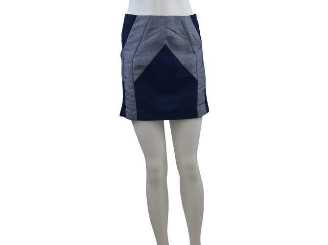 Falda geométrica azul Maje - vista 2