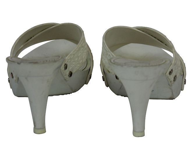 Christian Dior Gummimules Eggshell Aus weiß - Ansicht 2