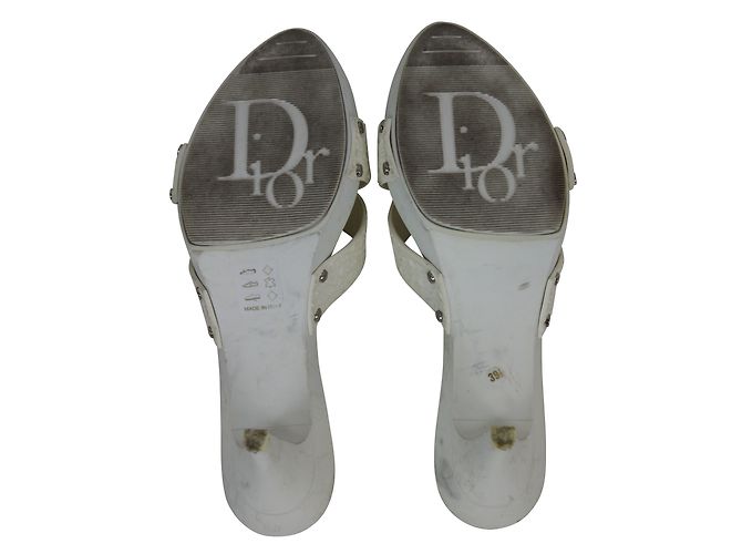 Christian Dior Gummimules Eggshell Aus weiß - Ansicht 4