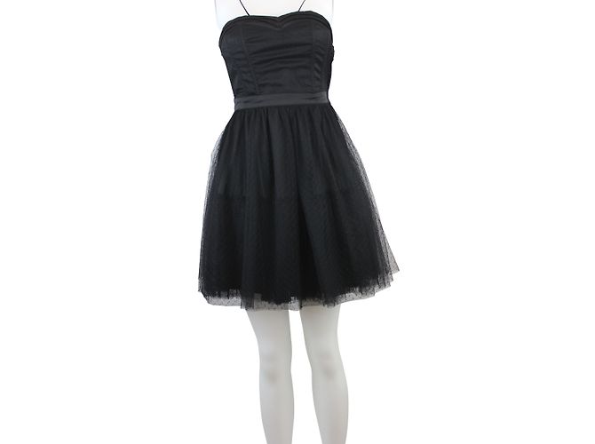 Divided Trägerloses Kleid Schwarz - Ansicht 2