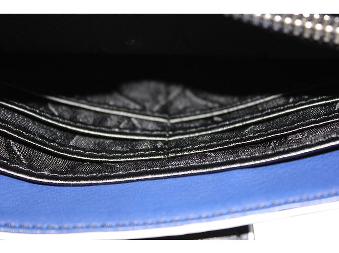 Borsa Kenzo Kalifornia in pelle blu e nera - vista 3
