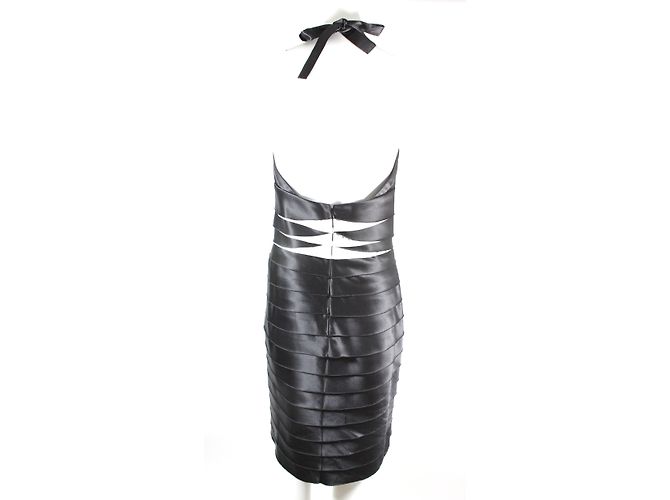 Bcbg Max Azria Kleid Schwarz Weiß aus Polyester - Ansicht 2