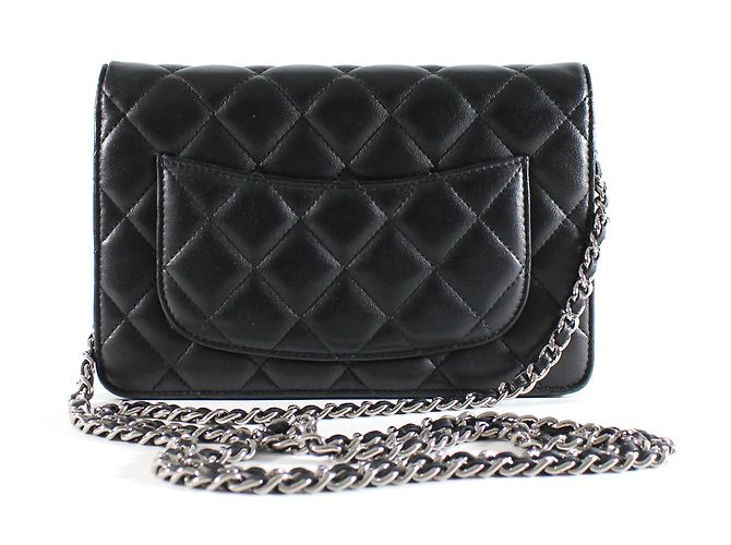 Wallet On Chain Chanel Clutch-Taschen Schwarz - Ansicht 2