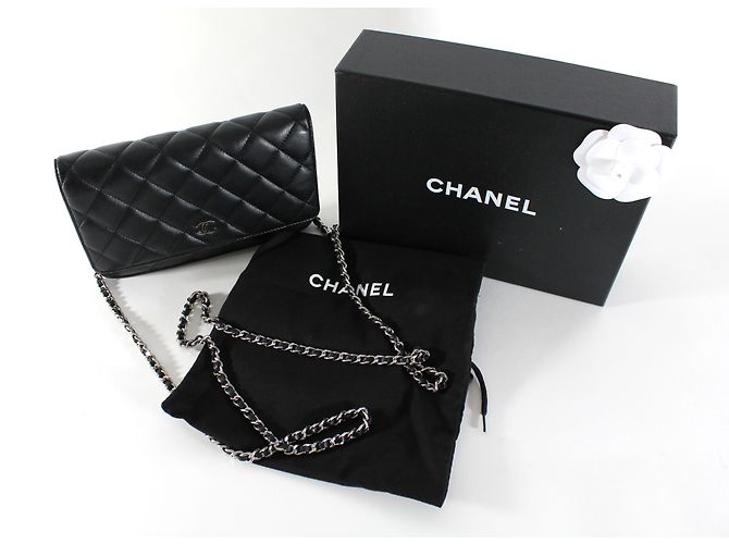 Wallet On Chain Chanel Clutch-Taschen Schwarz - Ansicht 4