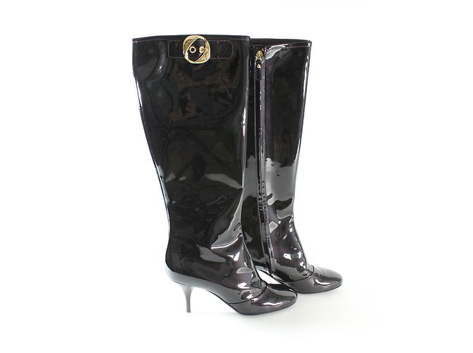 Botas Louis Vuitton de charol negro 39 - vista 2