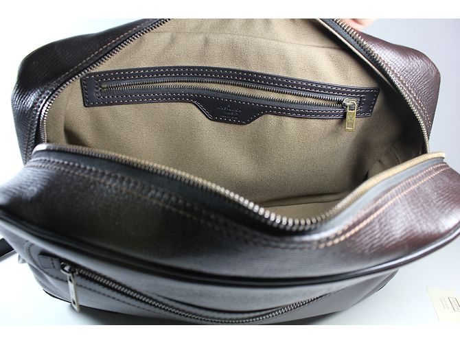 Louis Vuitton Reporter Utah Borsa a tracolla in pelle marrone - vista 5