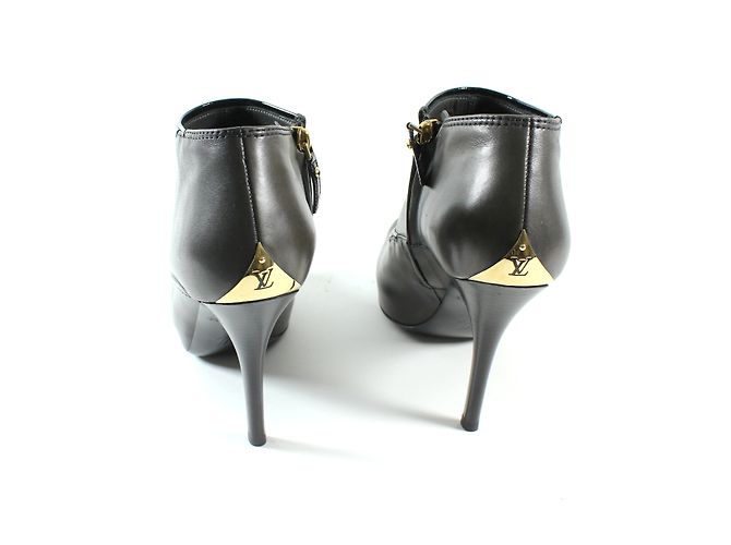 Botines Louis Vuitton Intense Gris Cuero - vista 4
