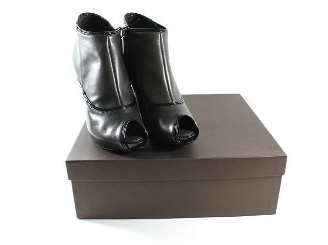 Botines Louis Vuitton Intense Gris Cuero - vista 5