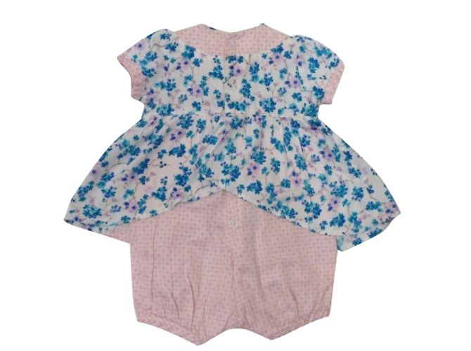 Mono corto Kenzo bebé flores rosa azul - vista 2