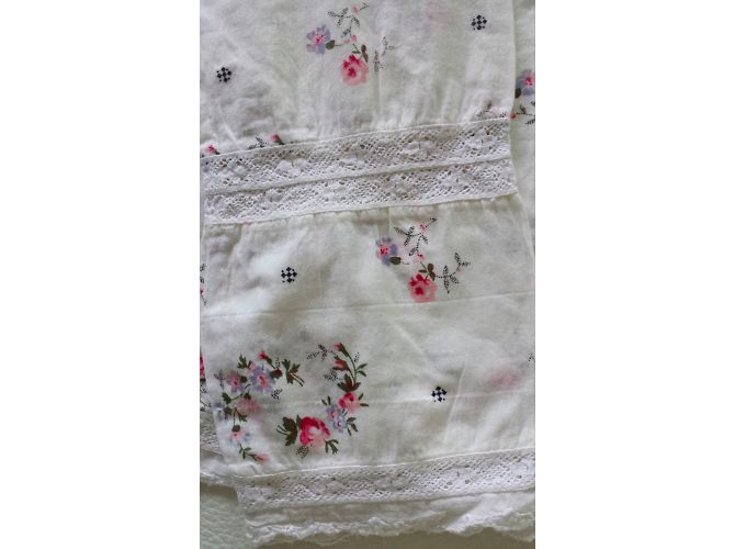 Camicia American Outfitters Ricamata a Maniche Lunghe Bianca in Cotone Bianco - vista 3