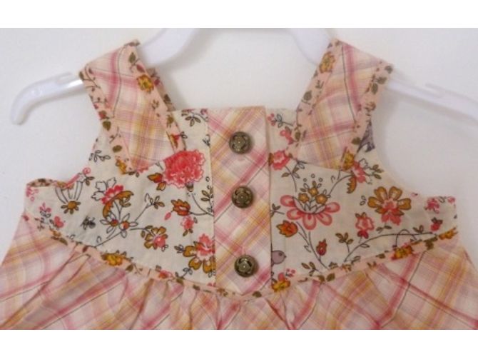 Kenzo Ärmelloses Blumenkleid aus Baumwolle Rosa 3 Monate Mehrfarben - Ansicht 5