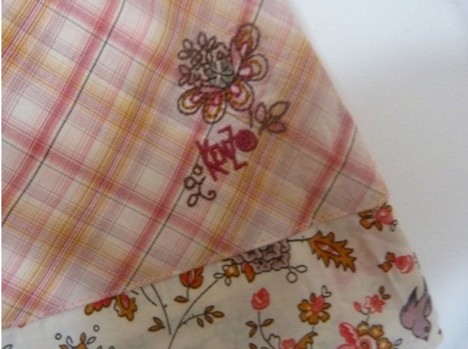 Kenzo Ärmelloses Blumenkleid aus Baumwolle Rosa 3 Monate Mehrfarben - Ansicht 6