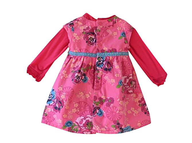 Vestido Kenzo Rosa de Algodón con Flores 18 Meses - vista 2