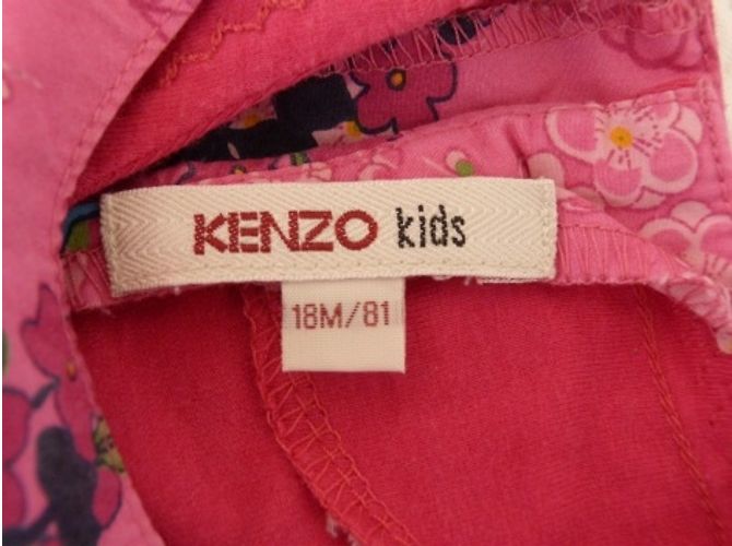 Vestido Kenzo Rosa de Algodón con Flores 18 Meses - vista 4