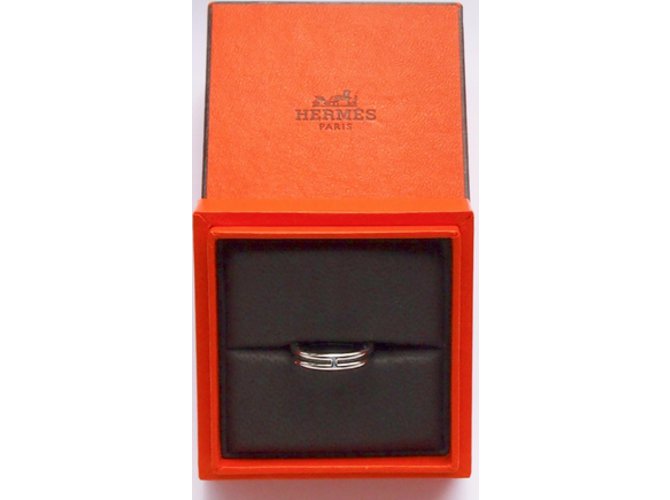 Hermès argolas Prata - vista 3