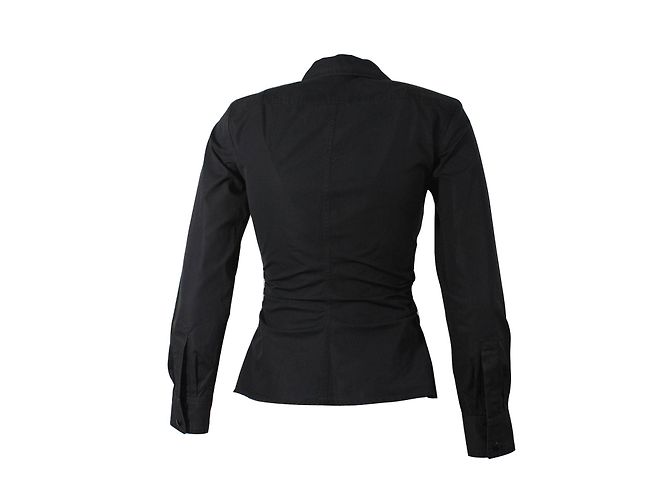 Louis Vuitton Camicia Nera in Cotone Nero - vista 2