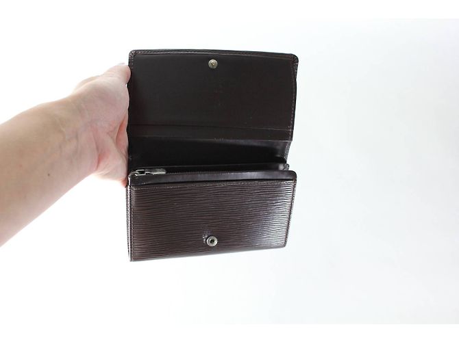 Cartera Louis Vuitton de cuero marrón Castaño - vista 5
