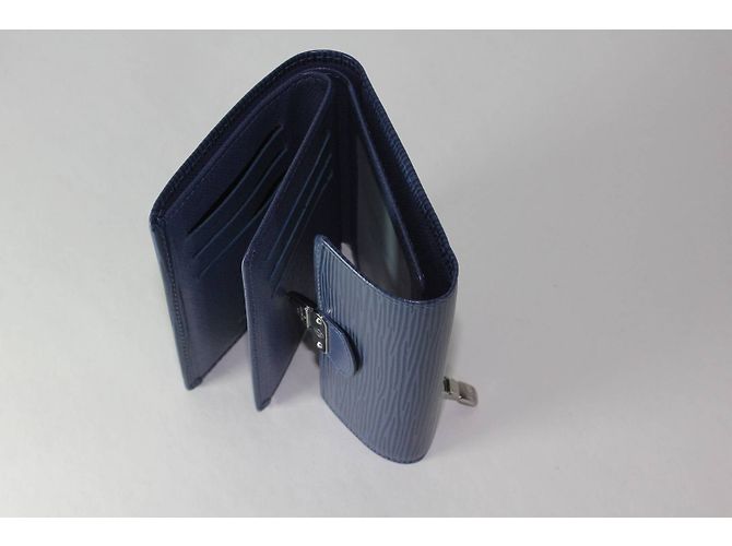 Louis Vuitton Koala Geldbörse Blau Leder - Ansicht 4