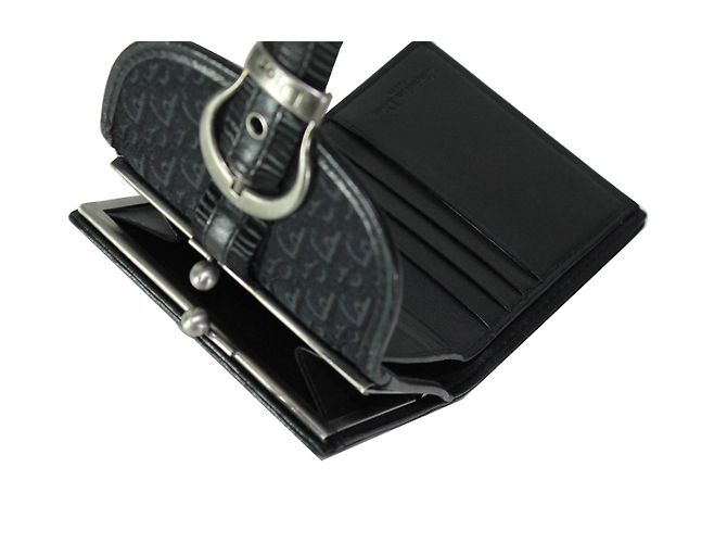 Cartera Christian Dior Negra Monogramada Negro - vista 2