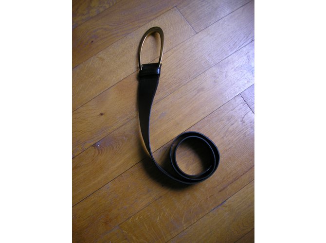 Lancel Gürtel aus braunem Leder - Ansicht 3