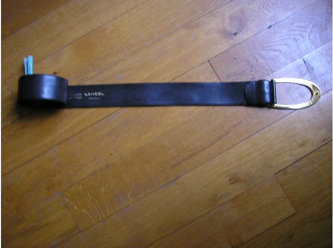 Lancel Gürtel aus braunem Leder - Ansicht 4