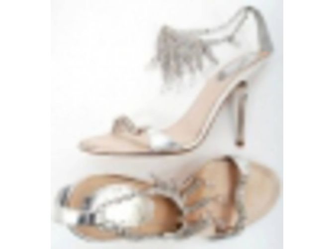 Sandali Rene Caovilla Argento in Pelle con Strass - vista 2