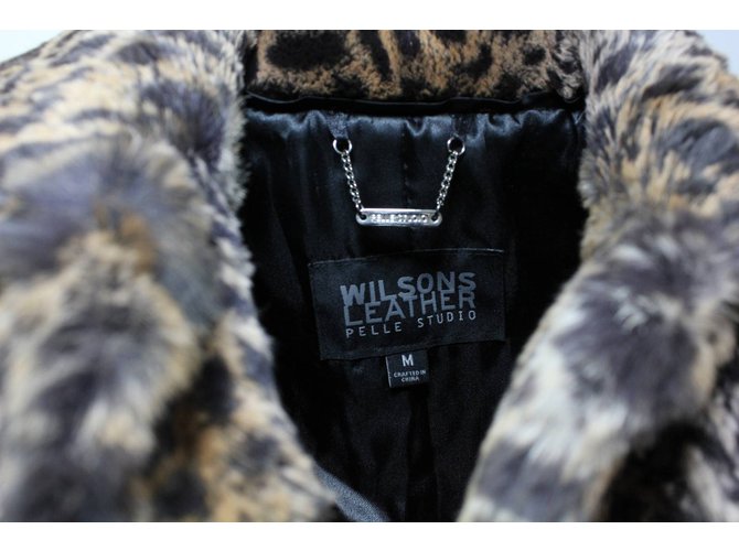 Wilsons Leather Pelle Studio Mäntel, Oberbekleidung Leopardenprint - Ansicht 3