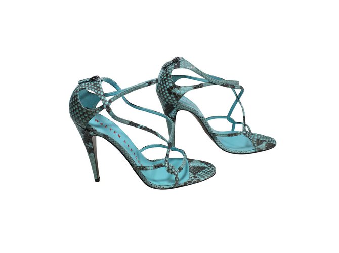 Walter Steiger Python Sandalen Türkisblau - Ansicht 2