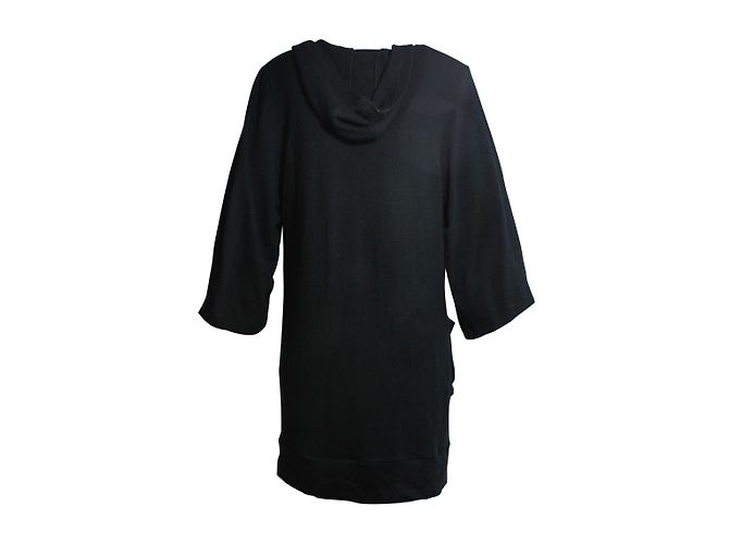Abito pullover nero con cappuccio Zac Posen maniche 3/4 - vista 2