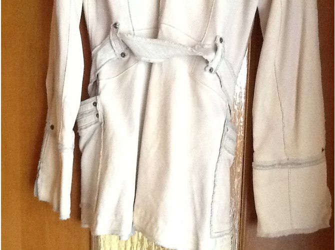 Gabardina de cuero beige Sylvie Schimmel - vista 5