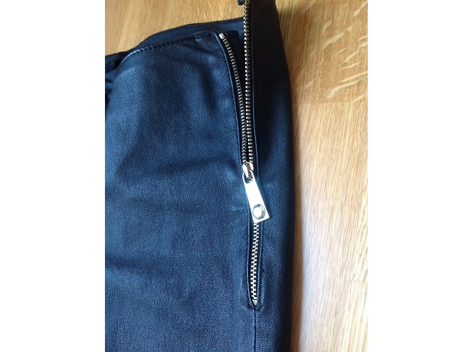 Pinko Lederhose Slim Schwarz - Ansicht 2
