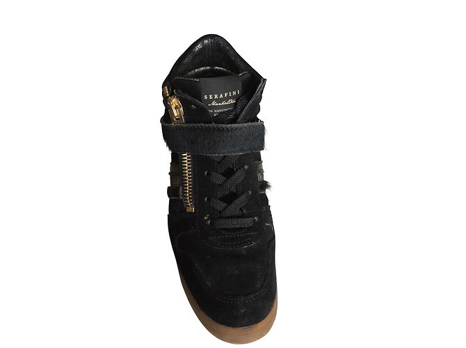 Serafini Sneaker aus Hirschleder Schwarz - Ansicht 2