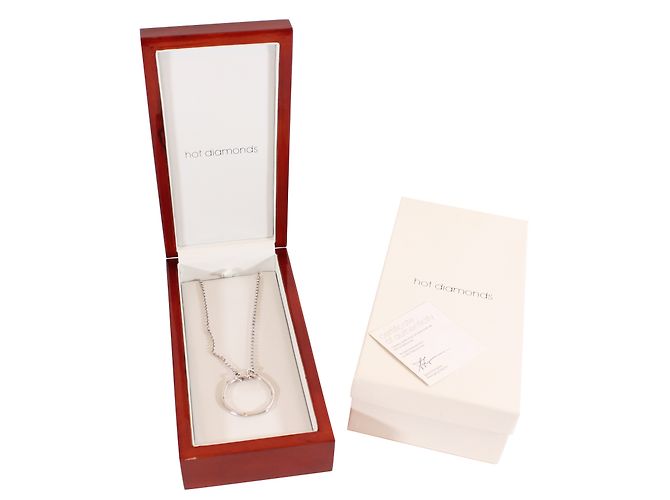 Autre Marque Collana Hot Diamonds in argento con 3 piccoli diamanti - vista 3