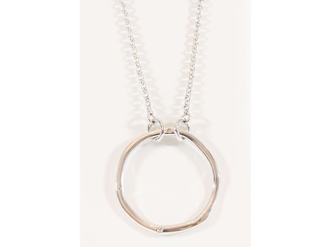 Autre Marque Collana Hot Diamonds in argento con 3 piccoli diamanti - vista 5