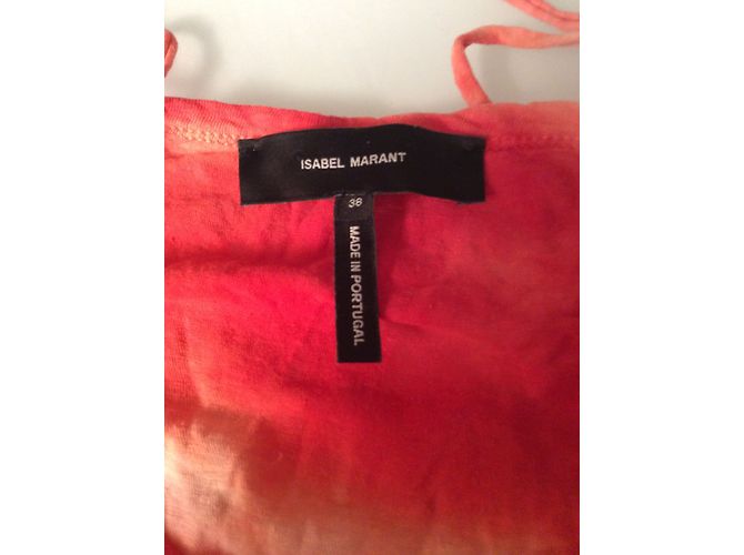 Isabel Marant Timeless Tie Dye Macramé T-Shirt Orange Baumwolle - Ansicht 3