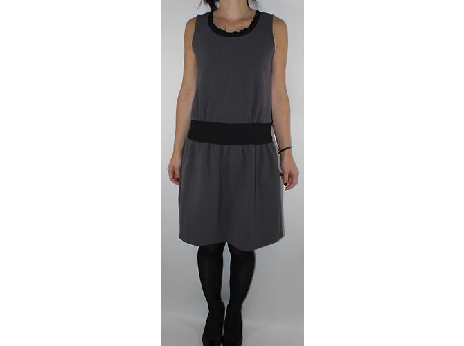 Juju s'amuse Kleider Schwarz Taupe - Ansicht 3