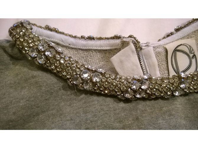 Top de algodón gris Dress Gallery - vista 3