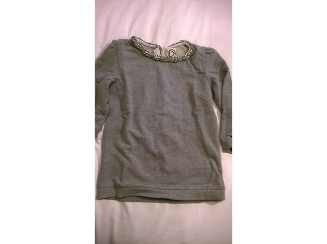 Top de algodón gris Dress Gallery - vista 4