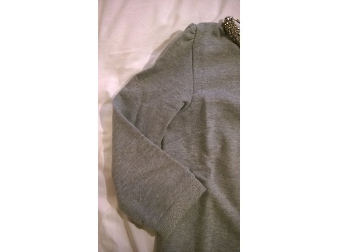 Top de algodón gris Dress Gallery - vista 5