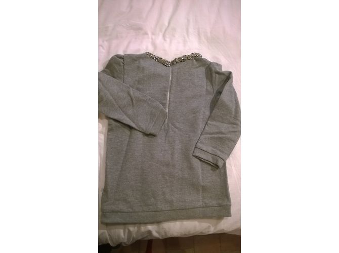 Top de algodón gris Dress Gallery - vista 8