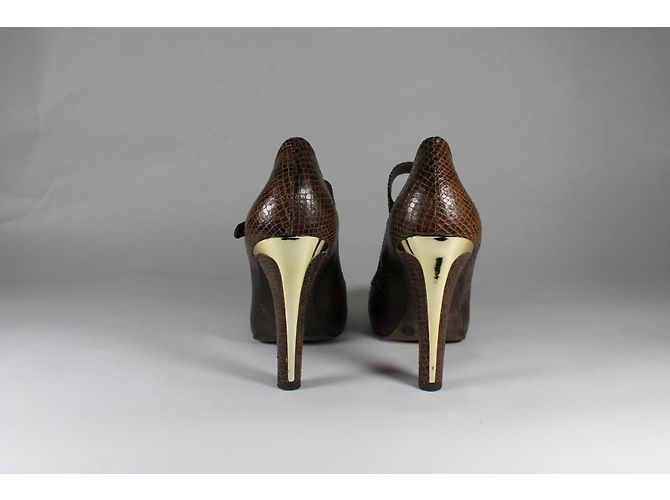 Zapatos Mary Jane Bcbg Max Azria piel marrón efecto pitón - vista 5