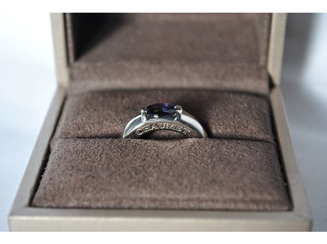 Chaumet Ring aus Weißgold und Iolit Größe 56 Silber - Ansicht 2