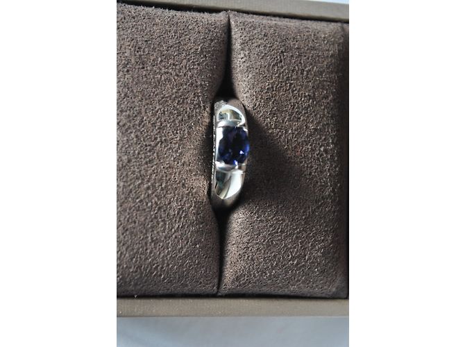 Chaumet Ring aus Weißgold und Iolit Größe 56 Silber - Ansicht 3