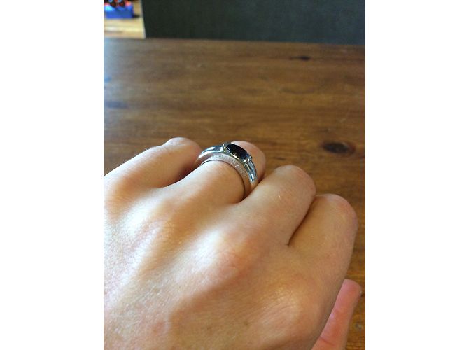 Chaumet Ring aus Weißgold und Iolit Größe 56 Silber - Ansicht 5