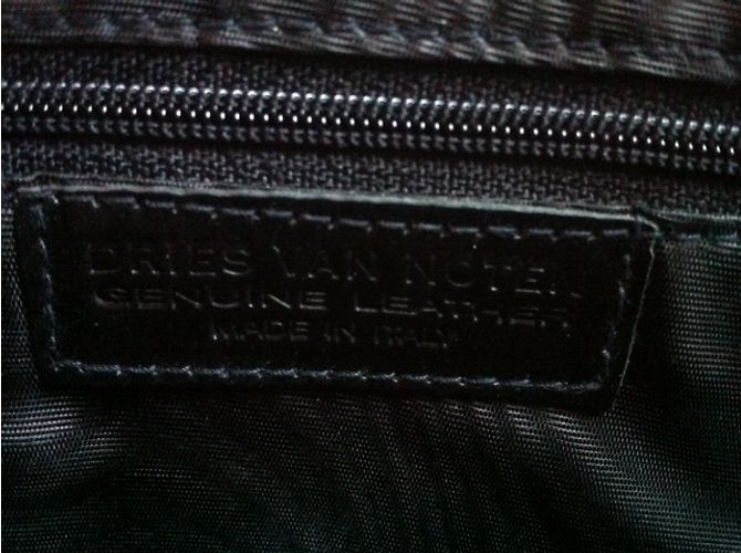 Pochette Dries Van Noten in pelle viola Porpora - vista 4